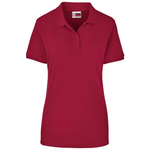Ladies Houston Stretch Golf Shirt Red Front